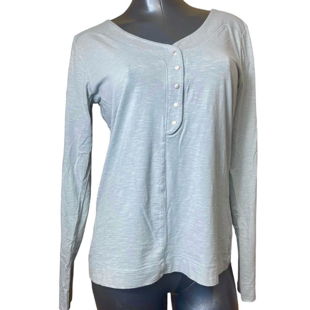 Horny toad womens partial button up classic top shirt long sleeve size large